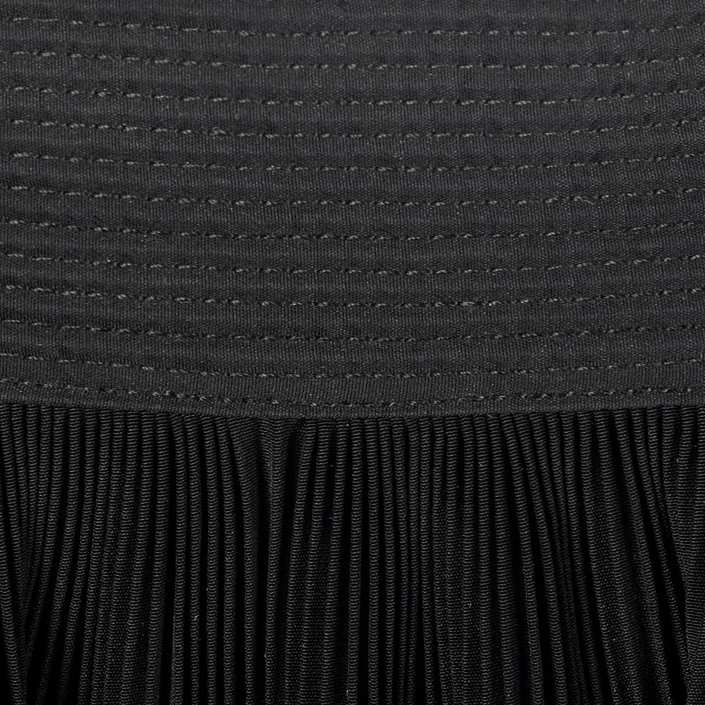 1950s Black Crystal Pleat Skirt