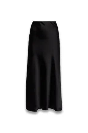 High-rise Satin Maxi Skirt