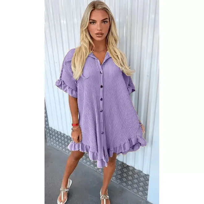 Inara Pleated Shirt Dress