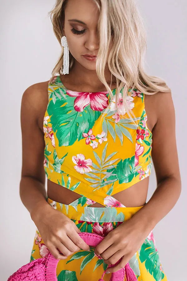 Maui Mindset Cutout Maxi in Marigold