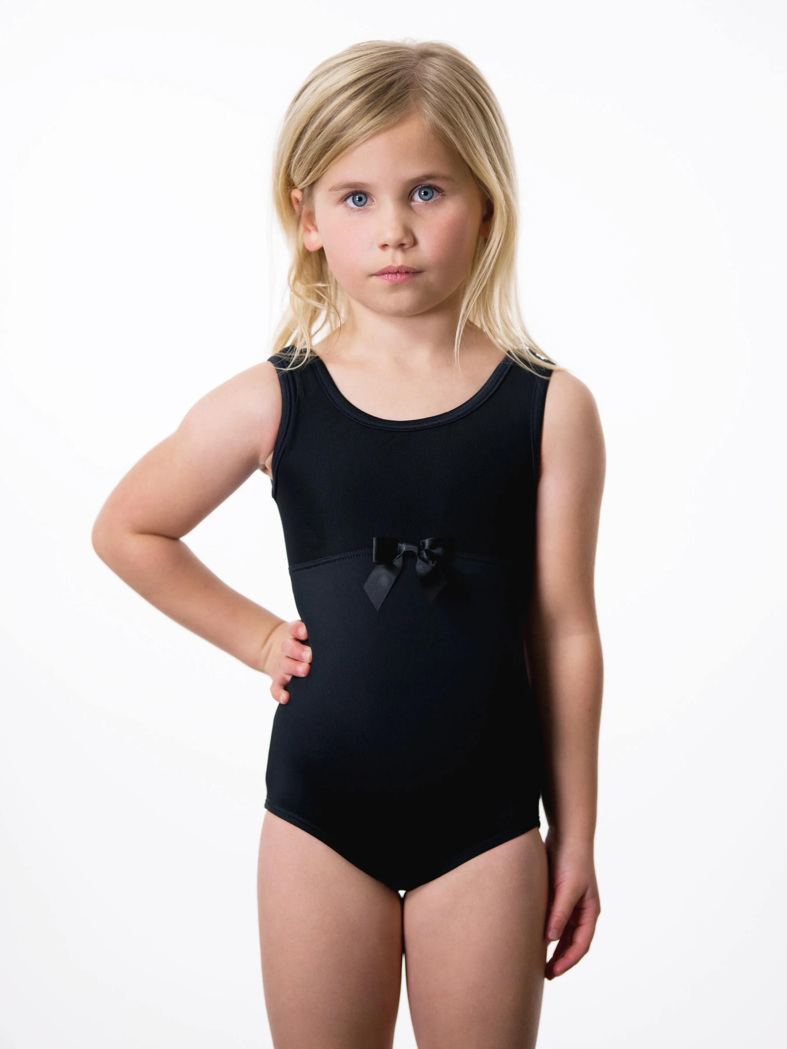 Mesh Overlay Child Size Tank Leotard