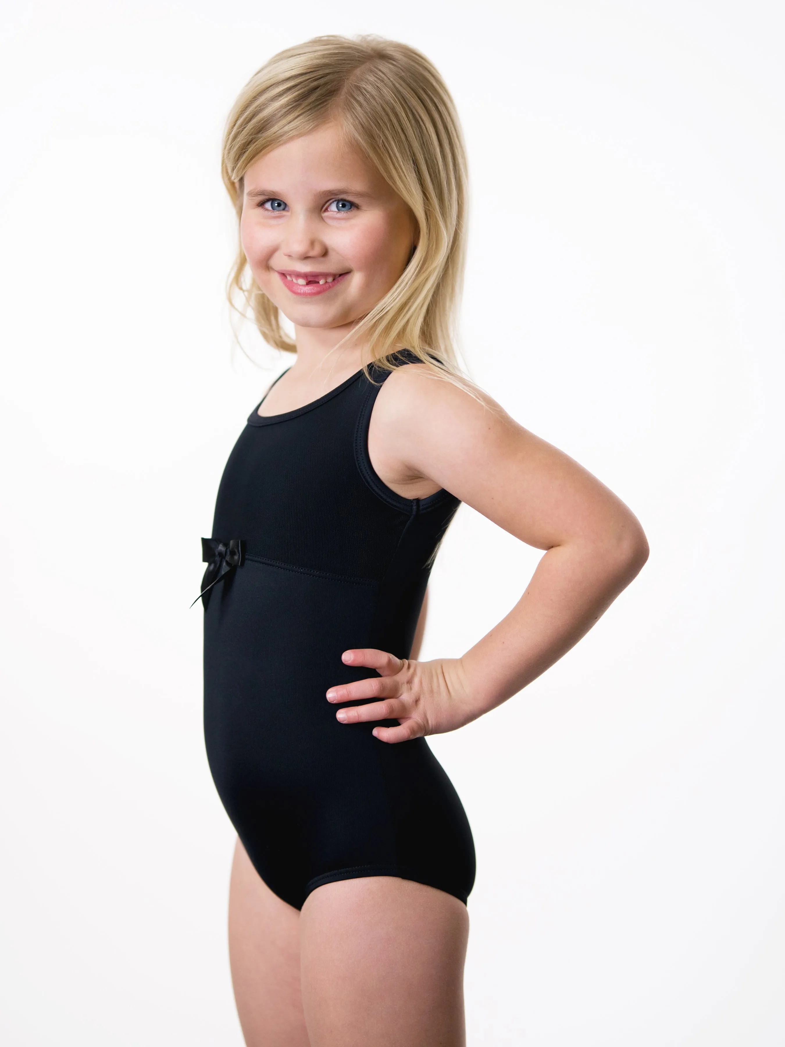 Mesh Overlay Child Size Tank Leotard