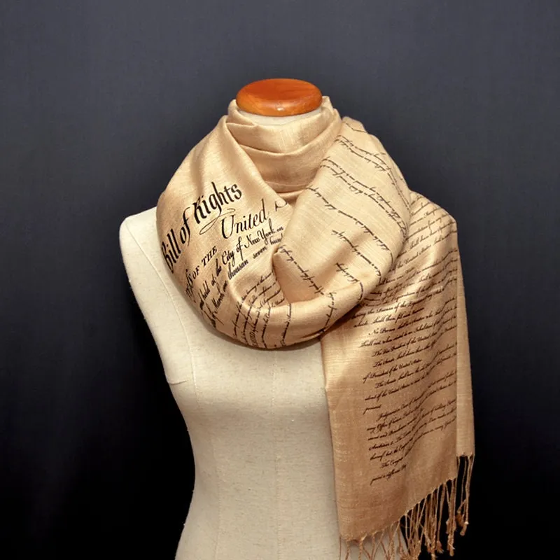 US Constitution and Bill of Rights scarf/ shawl.